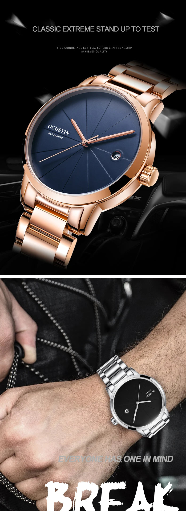 OCHSTIN Heritage – Men's Quartz Watch Steel & Leather