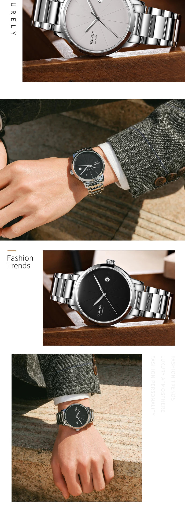 OCHSTIN Heritage – Men's Quartz Watch Steel & Leather