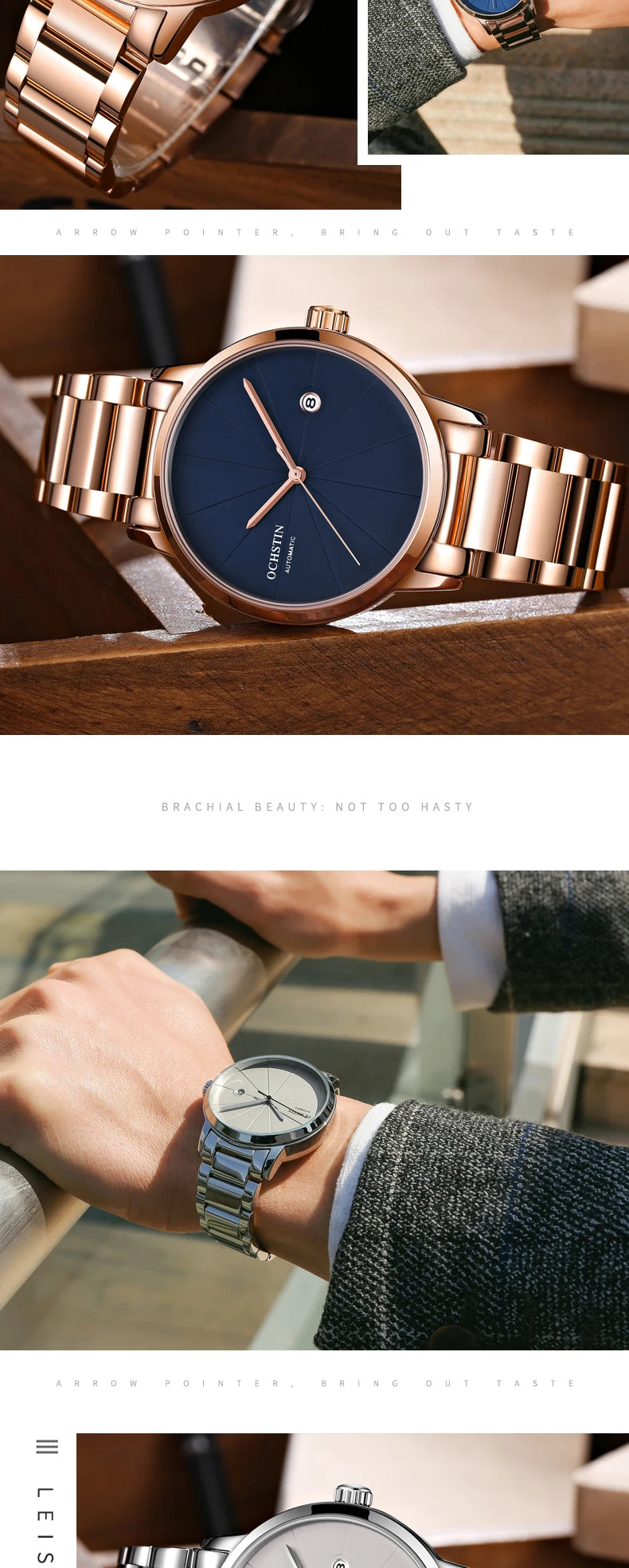 OCHSTIN Heritage – Men's Quartz Watch Steel & Leather