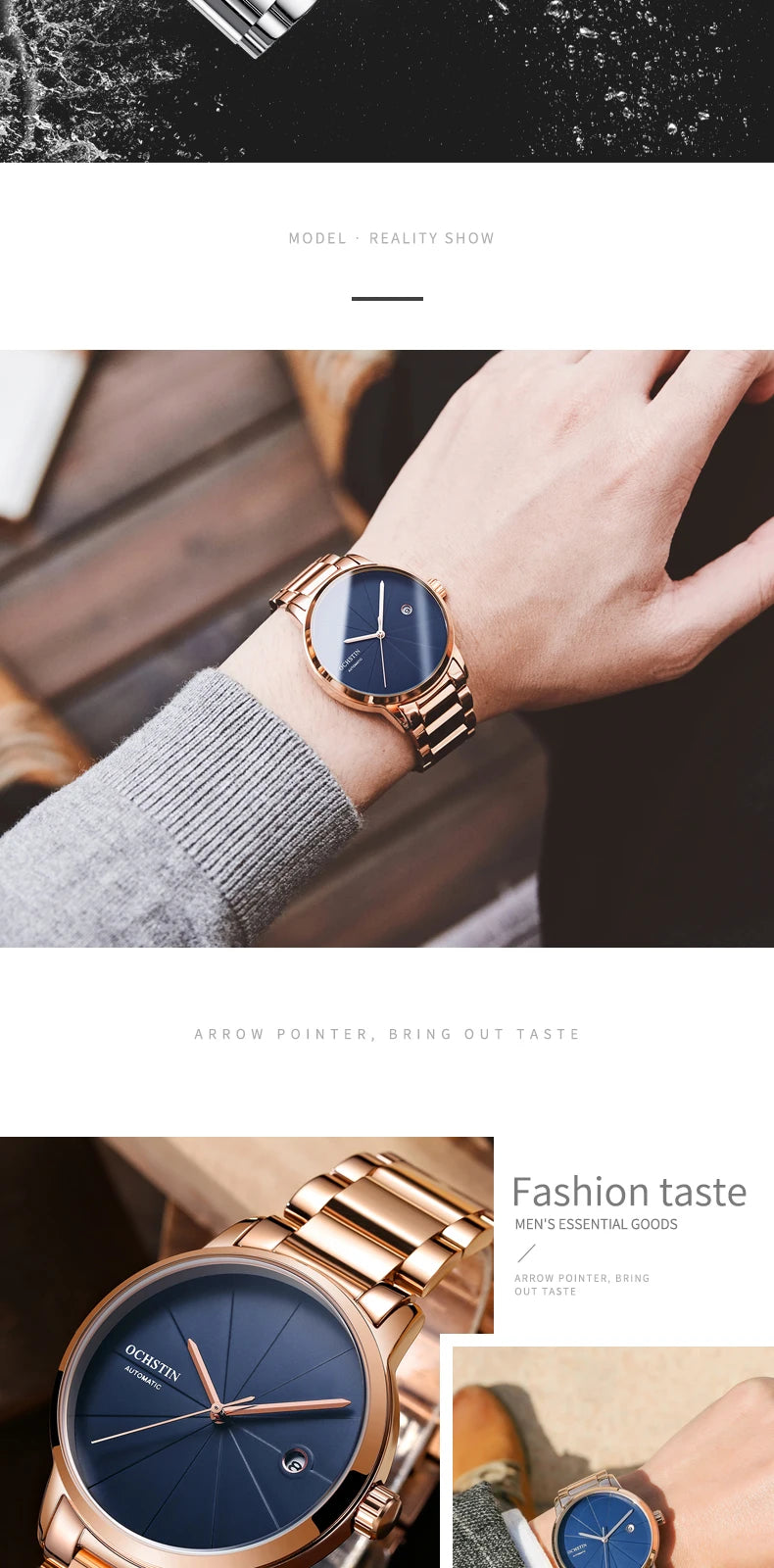 OCHSTIN Heritage – Men's Quartz Watch Steel & Leather