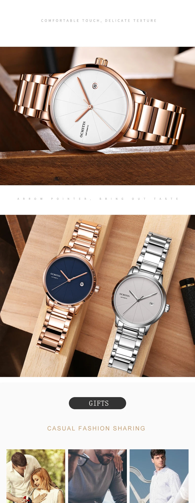 OCHSTIN Heritage – Men's Quartz Watch Steel & Leather