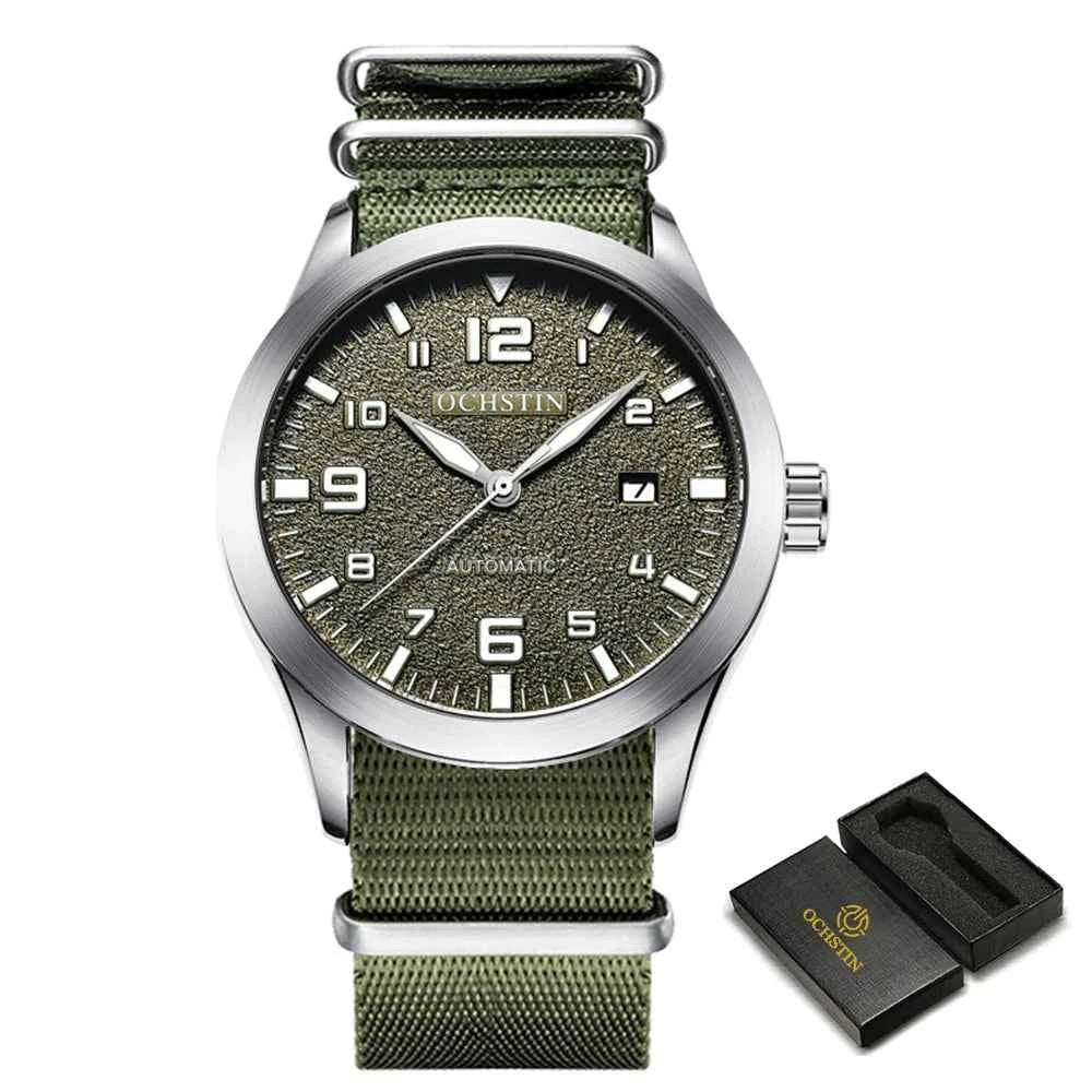 OCHSTIN Pilot Automatic – Montre mécanique homme à bracelet cuir