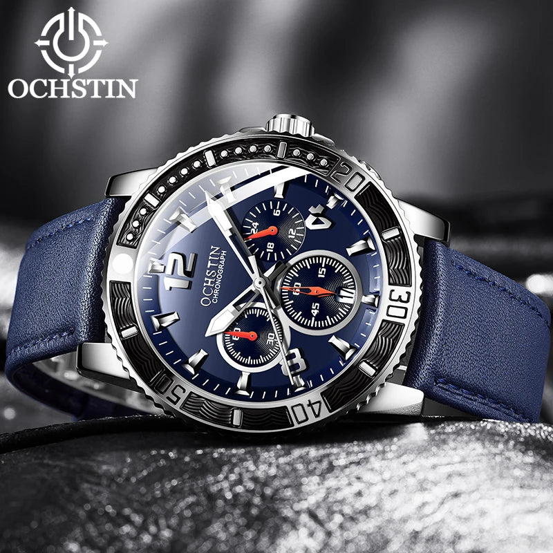 OCHSTIN Aero Chrono - Men's Leather Chronograph