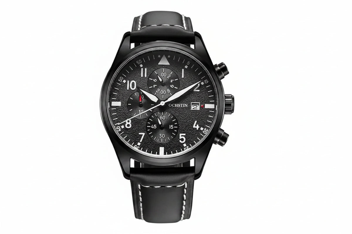 OCHSTIN Sport Chrono – Montre quartz homme à bracelet cuir
