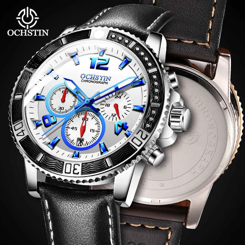 OCHSTIN Aero Chrono - Men's Leather Chronograph