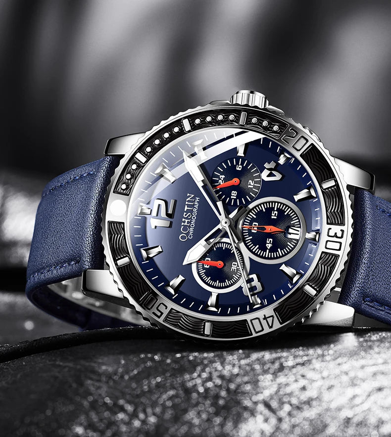 OCHSTIN Aero Chrono - Men's Leather Chronograph