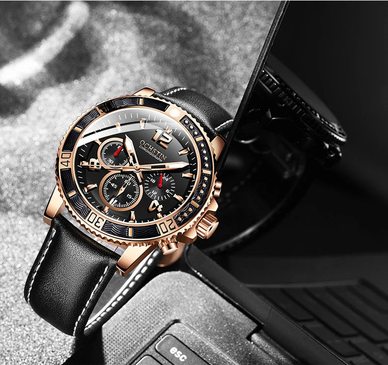 OCHSTIN Aero Chrono - Men's Leather Chronograph