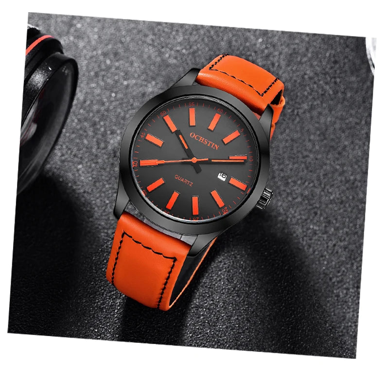 OCHSTIN 6048A – Men's Quartz Leather Watch