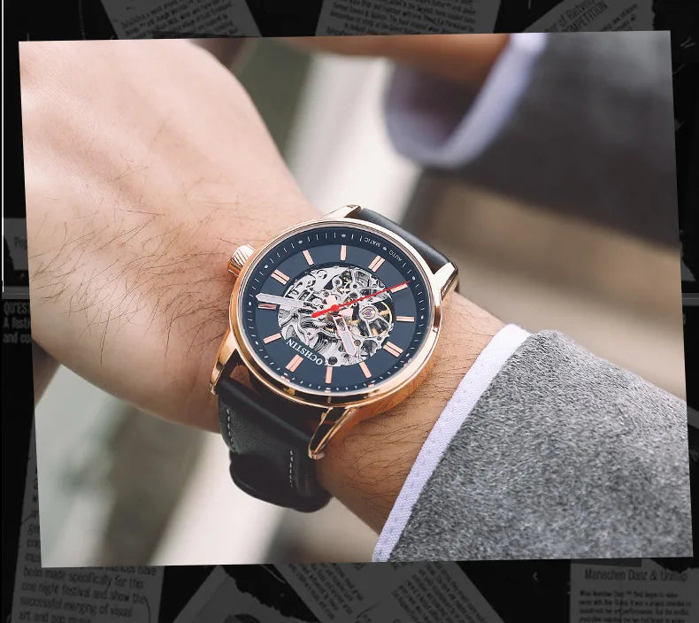 OCHSTIN Automatic Mens Watches Top Brand Luxury Royal Luminous Skeleton Waterproof Mechanical Fashion Male Clock Gifts for Men