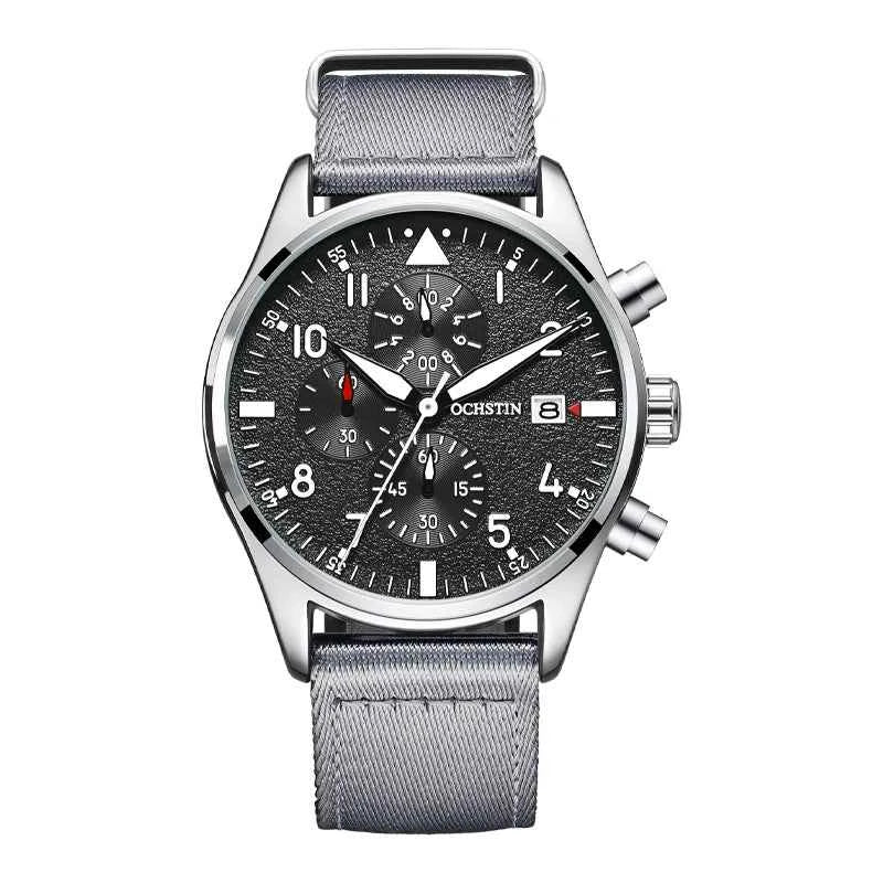 OCHSTIN Sport Chrono – Montre quartz homme à bracelet cuir