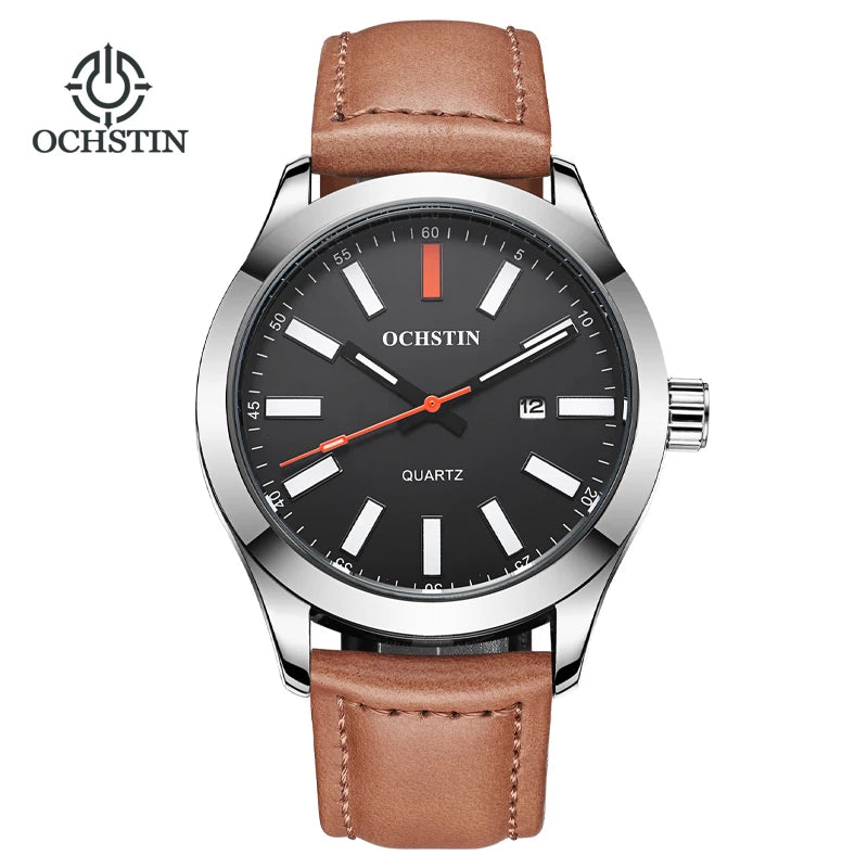 OCHSTIN 6048A – Men's Quartz Leather Watch