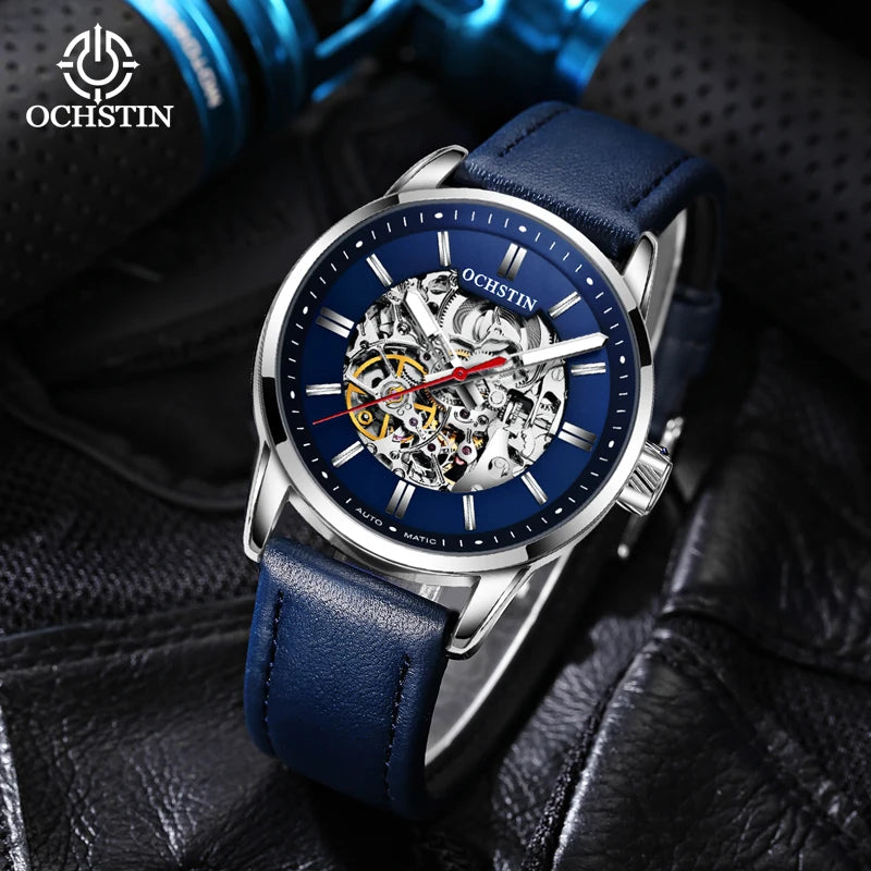 OCHSTIN Automatic Mens Watches Top Brand Luxury Royal Luminous Skeleton Waterproof Mechanical Fashion Male Clock Gifts for Men