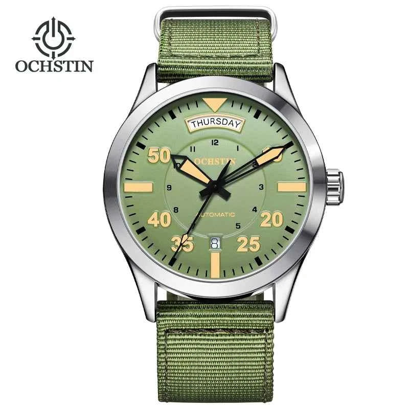 OCHSTIN Day-Date Automatic – Montre mécanique homme à bracelet nylon