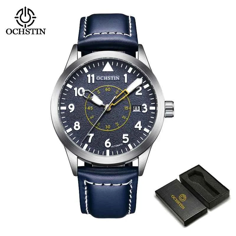 OCHSTIN Pilot Automatic – Montre mécanique homme à bracelet cuir