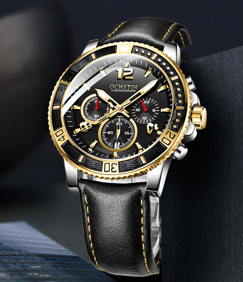 OCHSTIN Aero Chrono - Men's Leather Chronograph