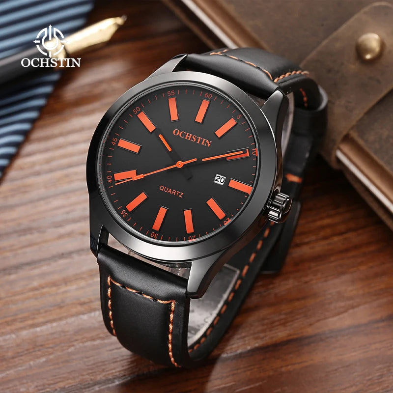 OCHSTIN 6048A – Men's Quartz Leather Watch