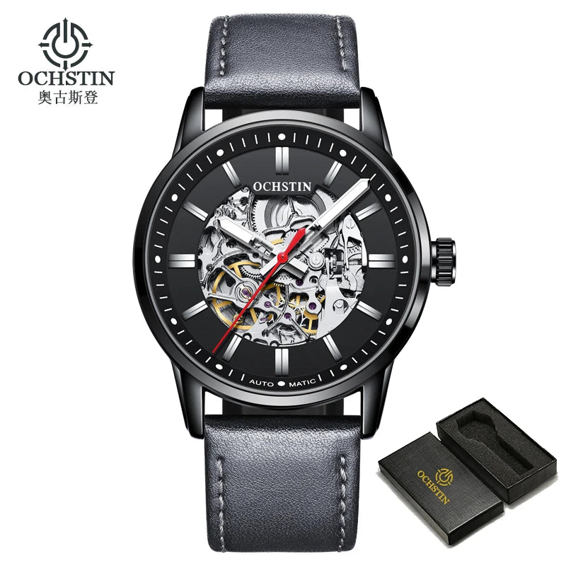 OCHSTIN Automatic Mens Watches Top Brand Luxury Royal Luminous Skeleton Waterproof Mechanical Fashion Male Clock Gifts for Men