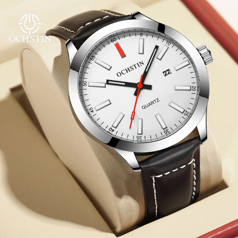 OCHSTIN 6048A – Men's Quartz Leather Watch