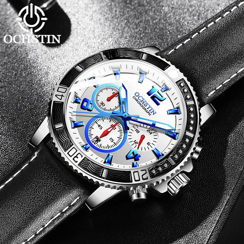 OCHSTIN Aero Chrono - Men's Leather Chronograph