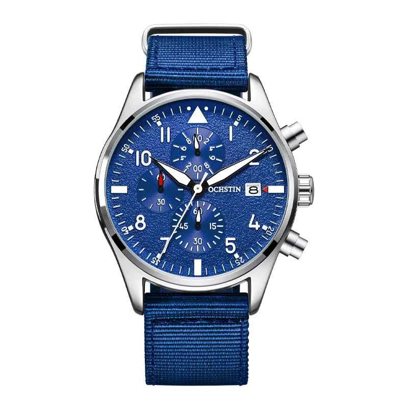 OCHSTIN Sport Chrono – Montre quartz homme à bracelet cuir
