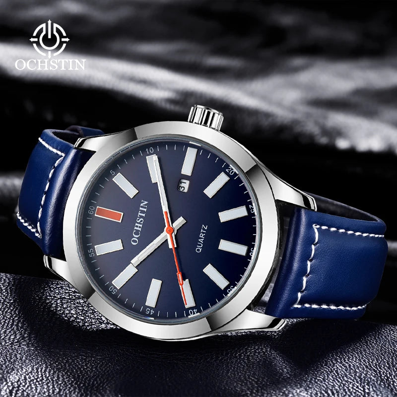OCHSTIN 6048A – Men's Quartz Leather Watch