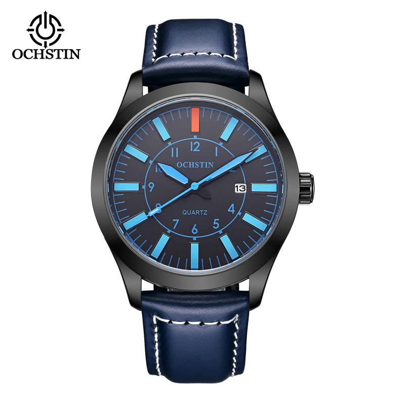 OCHSTIN 6048A – Men's Quartz Leather Watch
