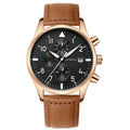 OCHSTIN Authentic Waterproof Sports Men's Watch Three-eye Calendar Quartz Watch Fashion Leather Belt Male Casual Wirstwatch